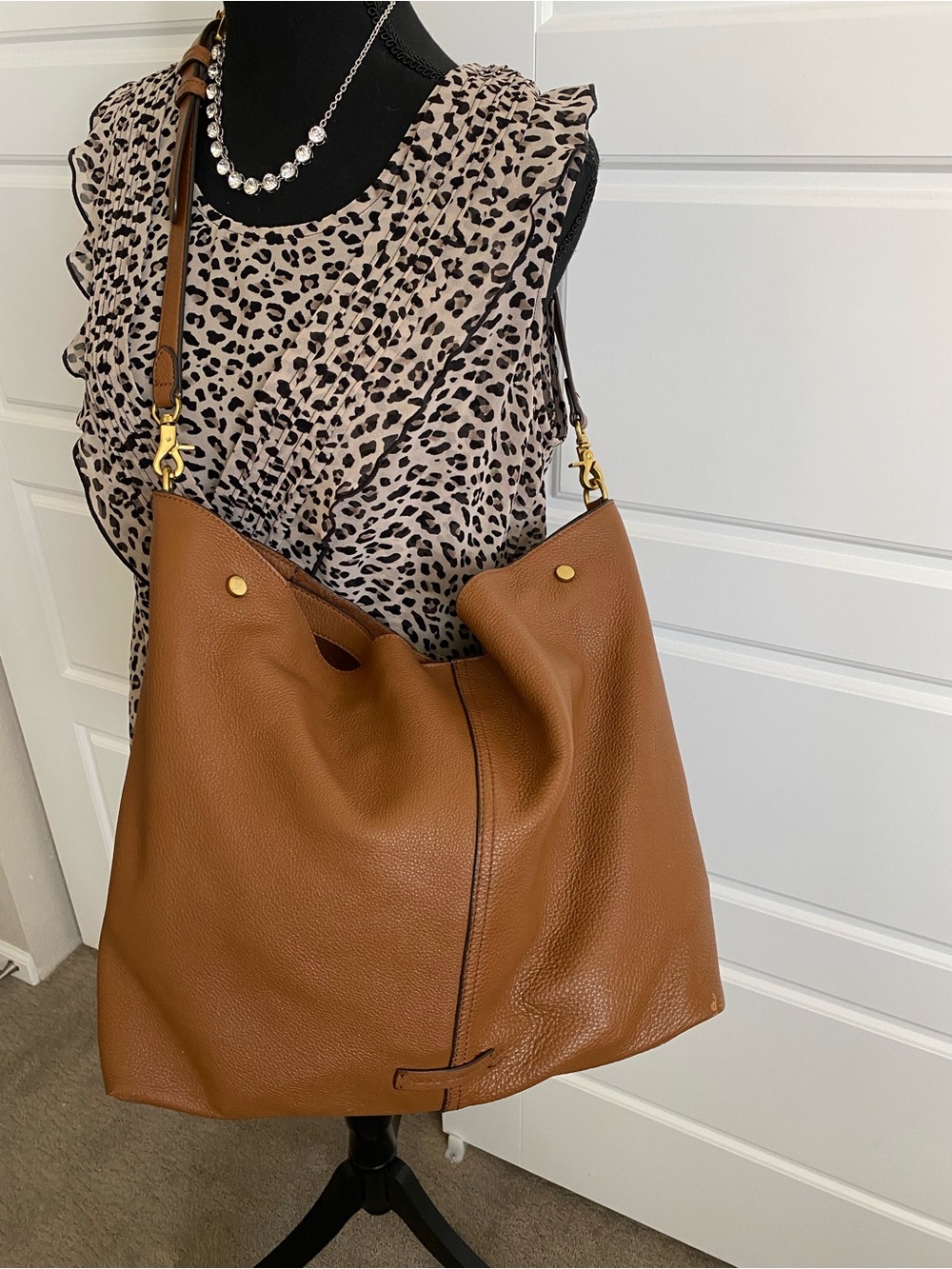 Leather Vince Camuto hobo bag